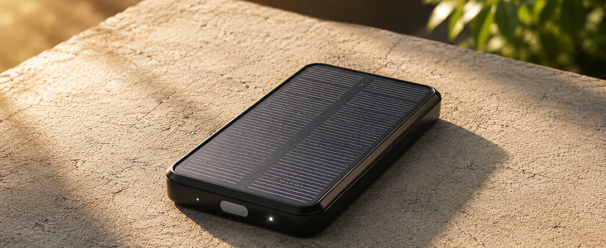 alain SolRover MagSafe-Compatible Solar Wireless Power Bank 10000 mAh - Black