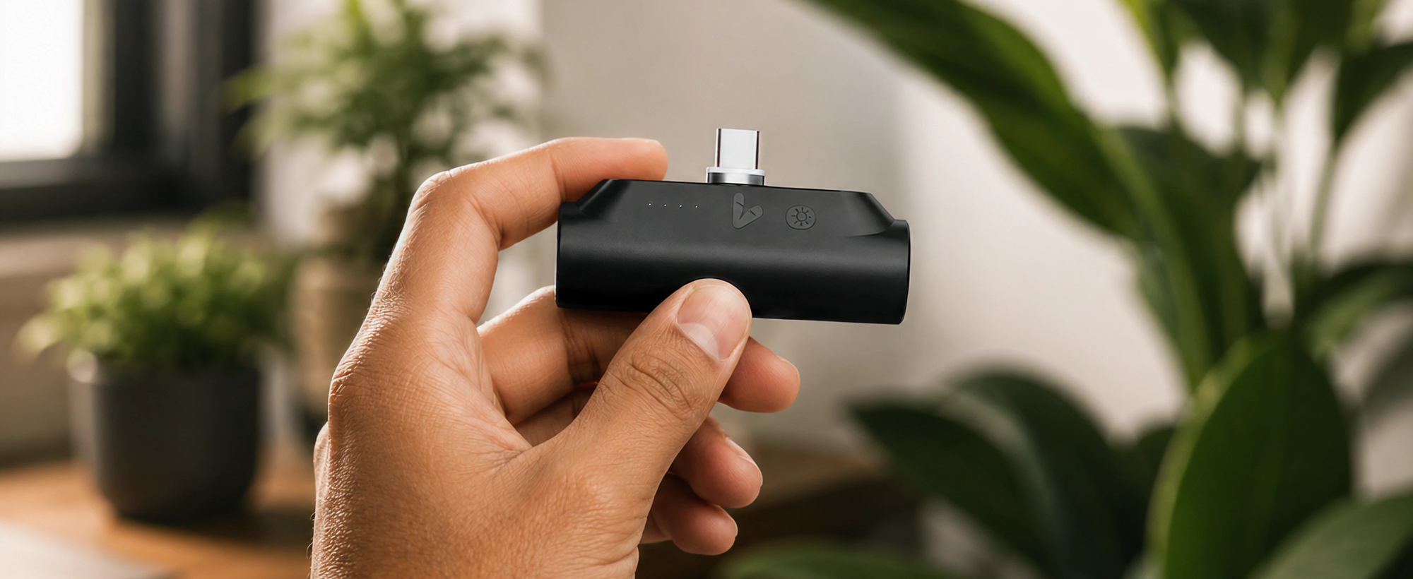 alain Pocket Charge 5000mAh Magnetic Power Bank with LED Light