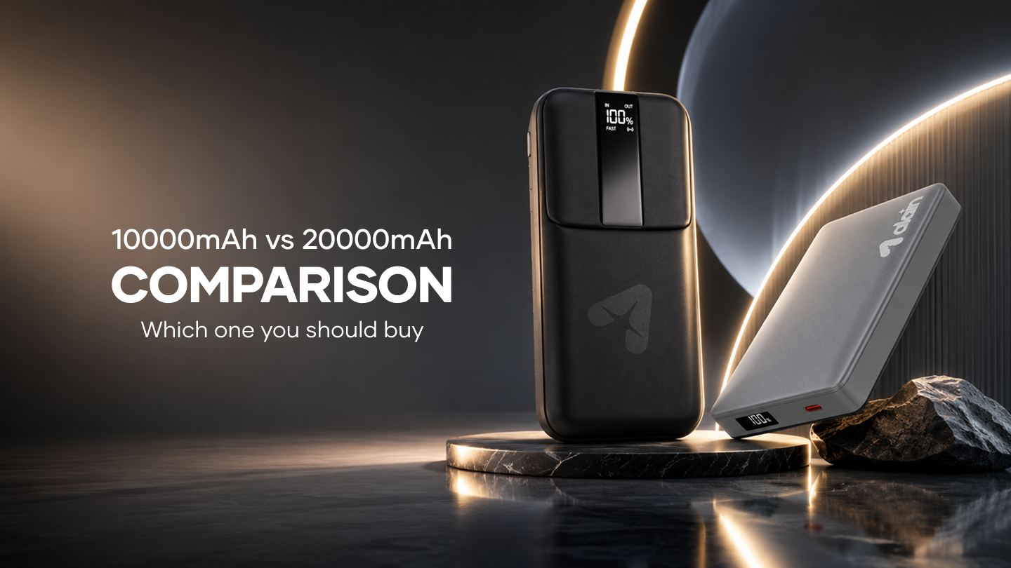 10000mAh vs 20000mAh Power Bank: Which One Should You Choose? | Alain Store