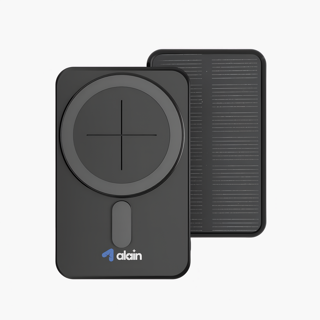 alain SolRover MagSafe-Compatible Solar Wireless Power Bank 10000 mAh - Black