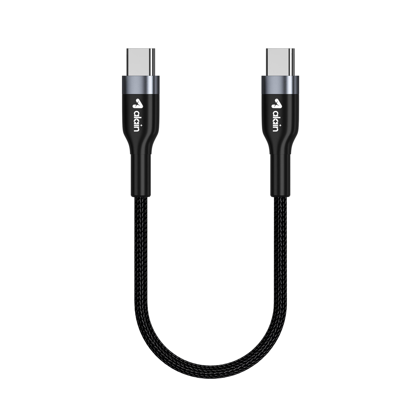 alain Deluxe USB-C to USB-C Nylon Braided Fast Charging Cable 80W 1.2m - Black