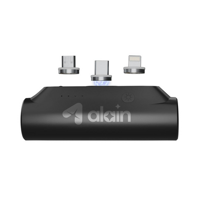 alain Pocket Charge 5000mAh Magnetic Power Bank with LED Light