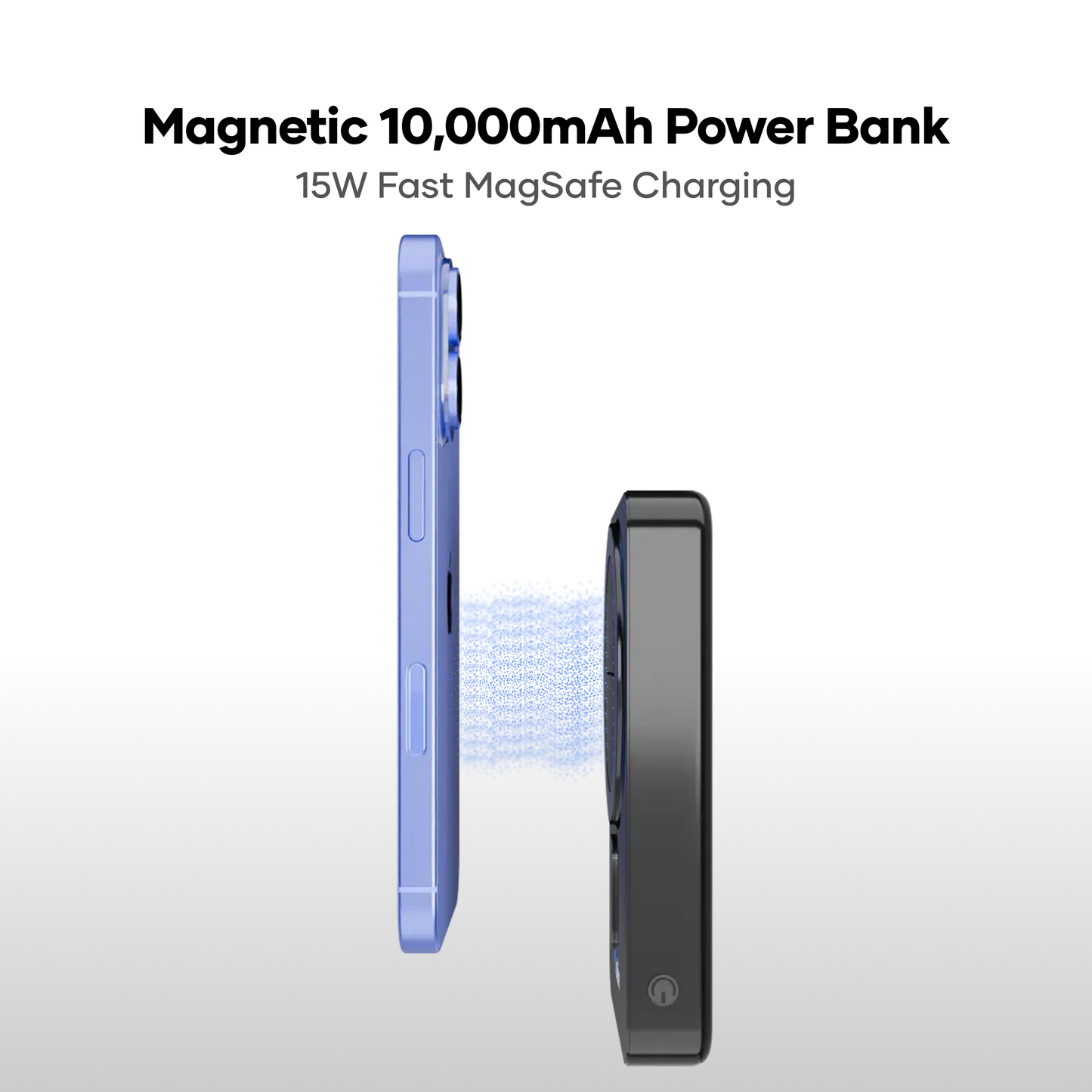 alain SolRover MagSafe-Compatible Solar Wireless Power Bank 10000 mAh - Black