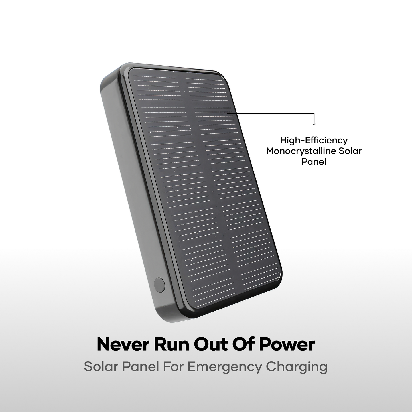 alain SolRover MagSafe-Compatible Solar Wireless Power Bank 10000 mAh - Black