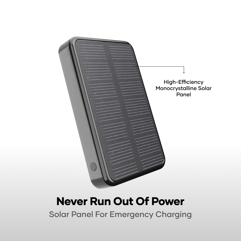 alain SolRover MagSafe-Compatible Solar Wireless Power Bank 10000 mAh - Black