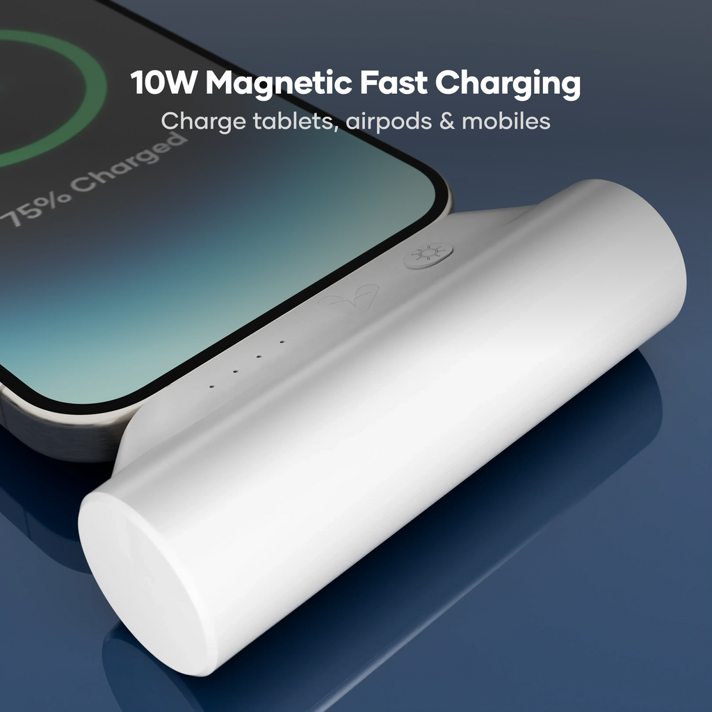 alain Pocket Charge 5000mAh Magnetic Power Bank with LED Light