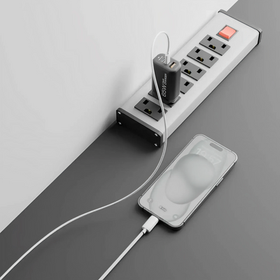 alain HyperLux 65W GaN Fast Charger 3 Ports (2 USB-C + 1 USB-A) - Black