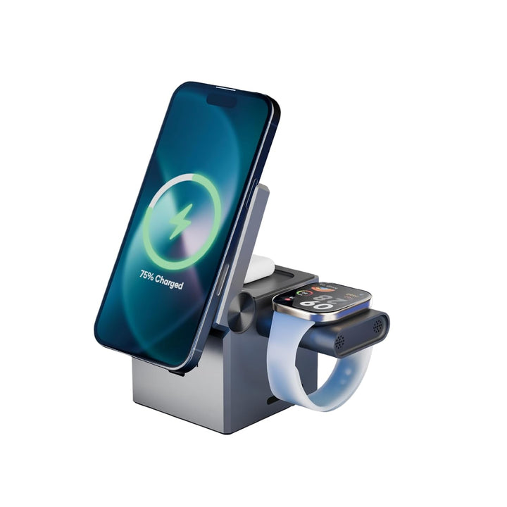 alain CubePod Trio Charging Station for iPhone, Apple Watch & AirPods