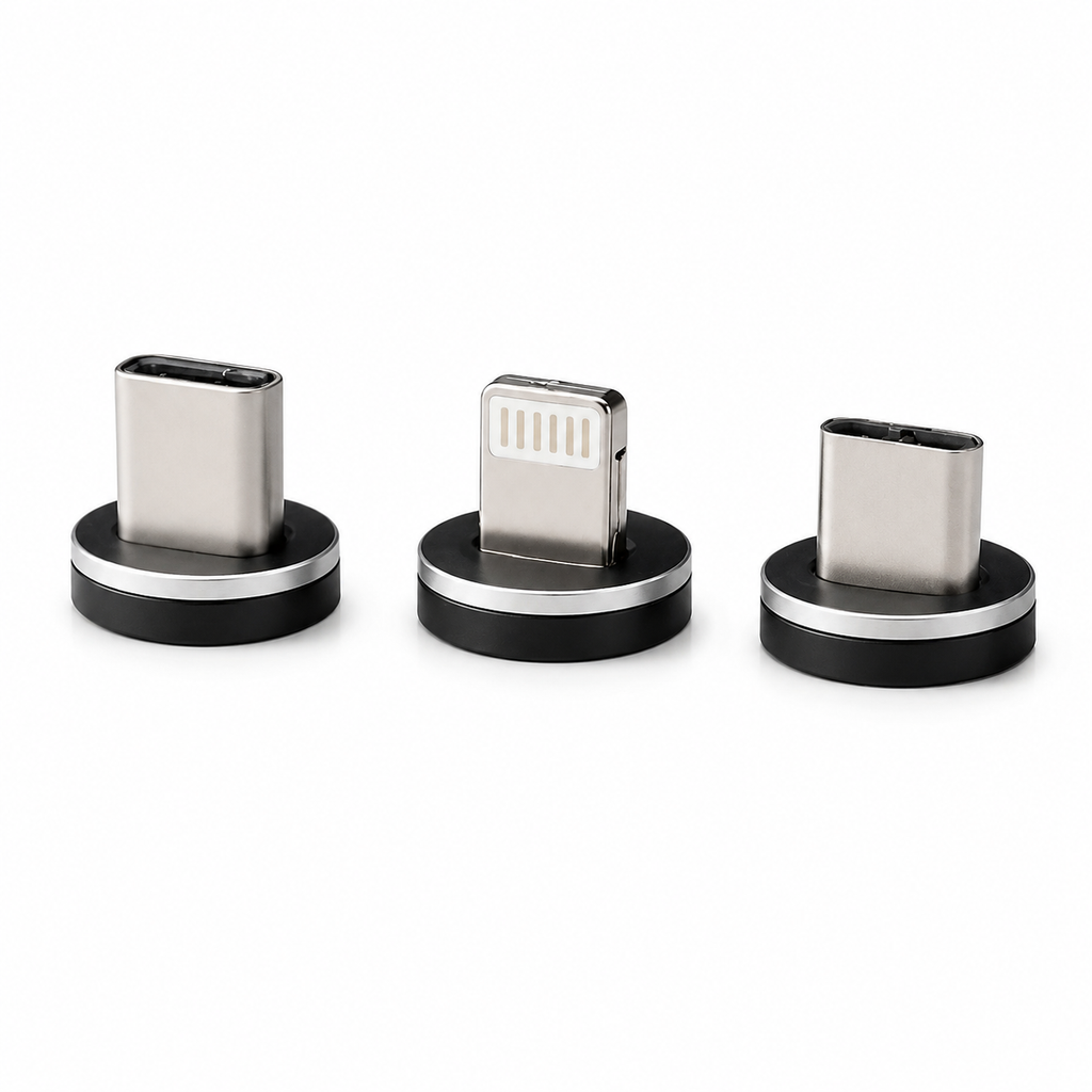 alain Magnetic Connector Tip Set Type-C Micro-USB & Lightning - Black