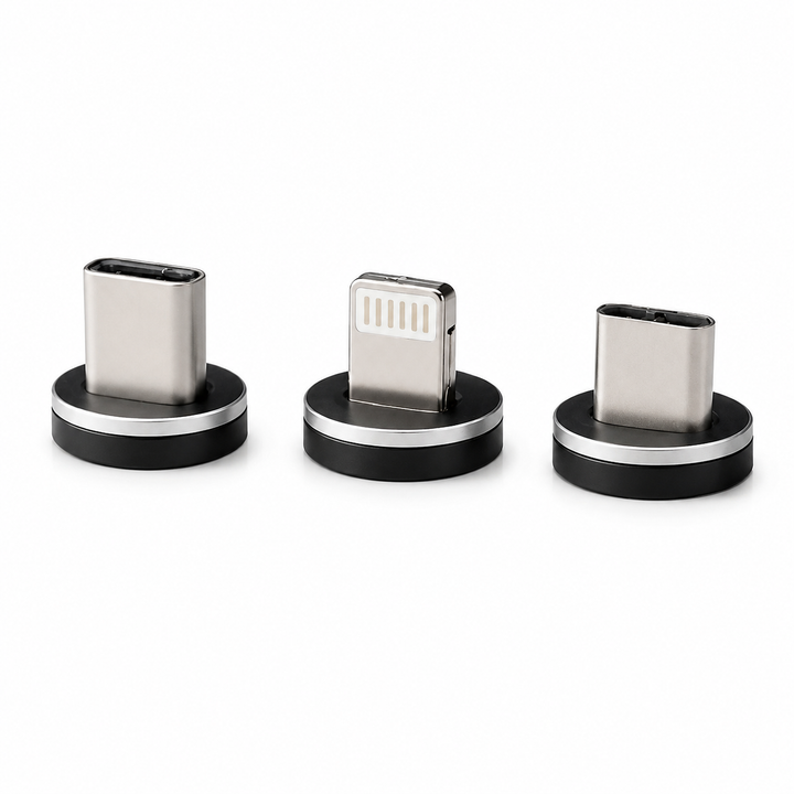 alain Magnetic Connector Tip Set – Type-C, Micro-USB & Lightning Magnetic Tips for alain Pocket Charge Power Banks