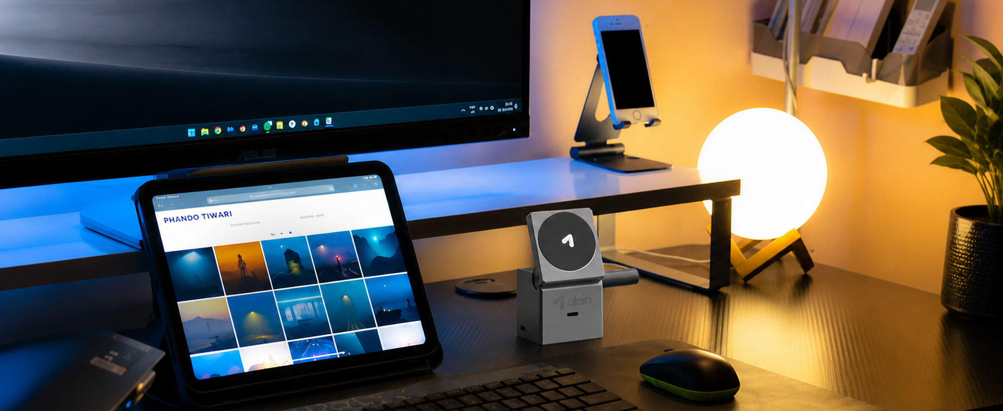alain CubePod Trio 3-in-1 Qi2 Wireless Charging Station 20W - Black
