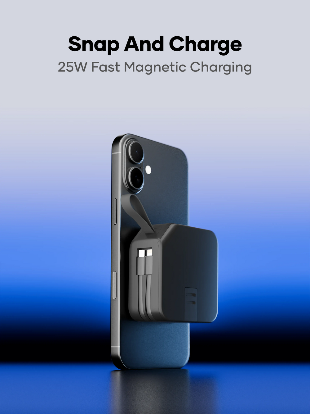 alain TravelMate 2-in-1 Wireless Power Bank & Wall Adapter 10000 mAh - Black