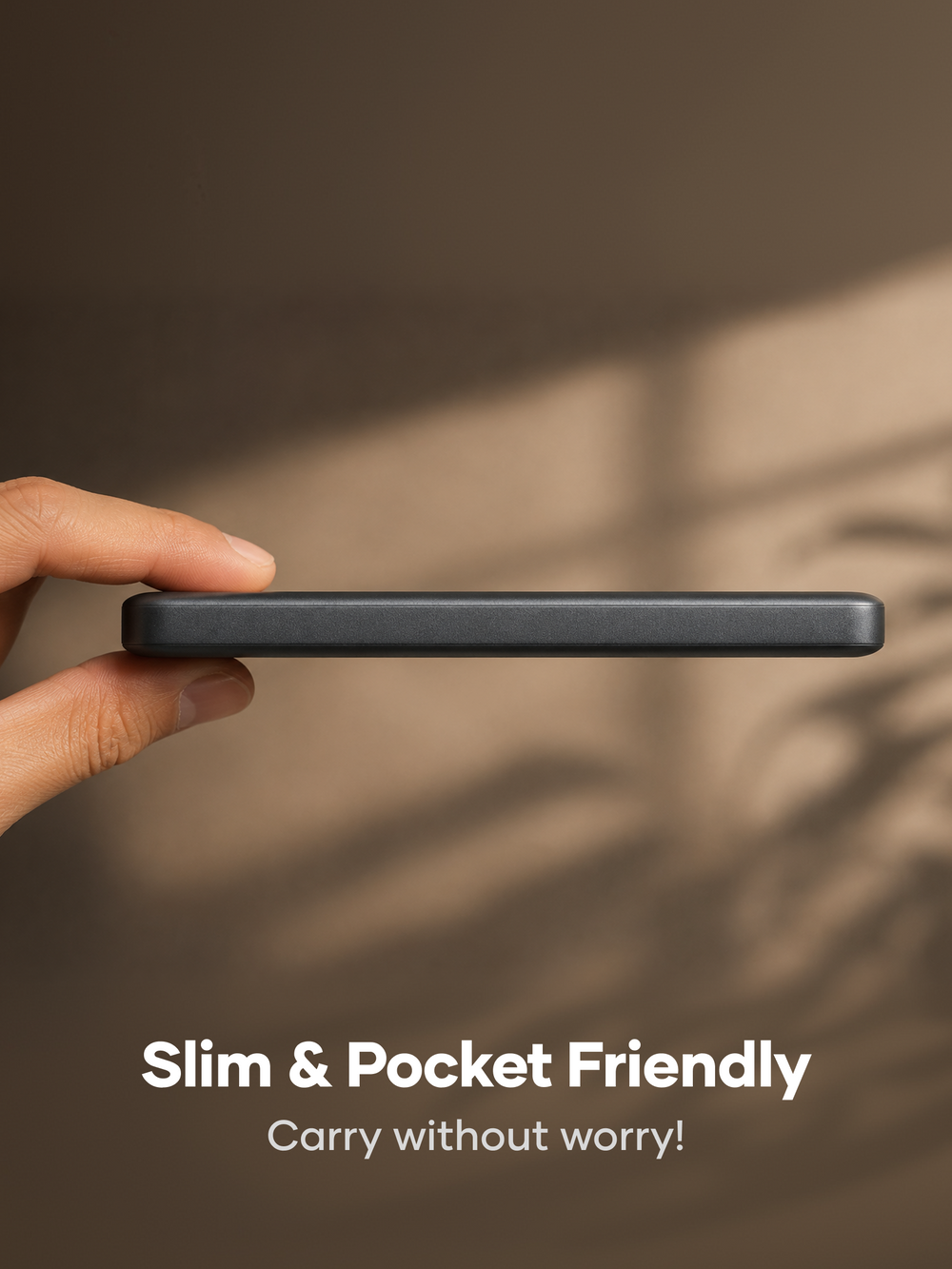 alain LuxSlim MagSafe-Compatible Slim Magnetic Power Bank 5000 mAh - Black