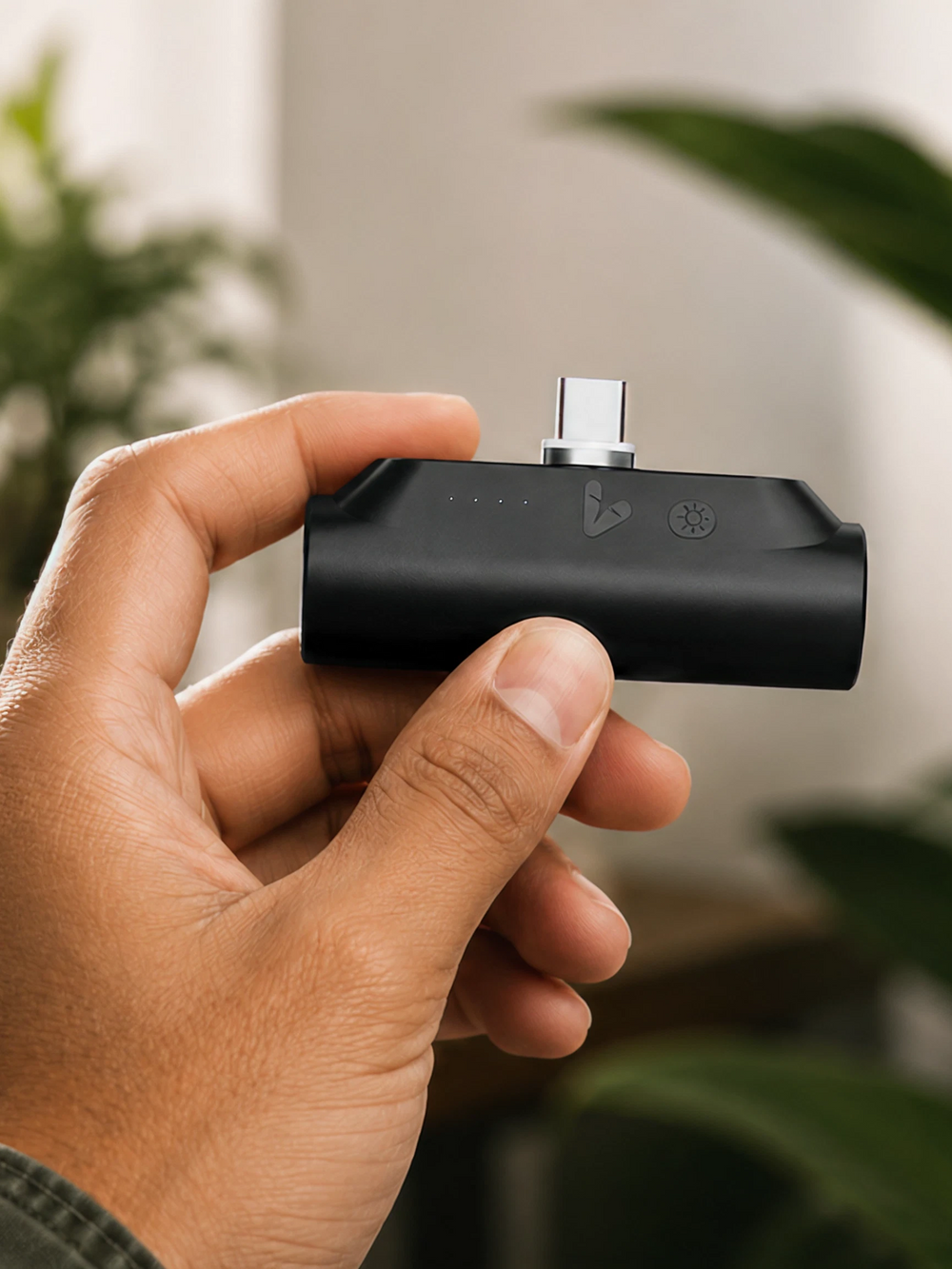 alain Pocket Charge 5000mAh Magnetic Power Bank with LED Light